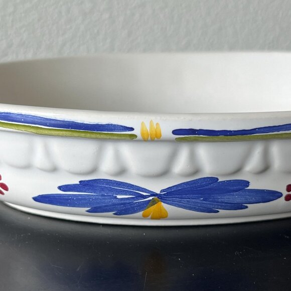 Quimper Oval Casserole Baking Dish // Francois Le Villec // Made in France // Ha - Picture 5 of 6
